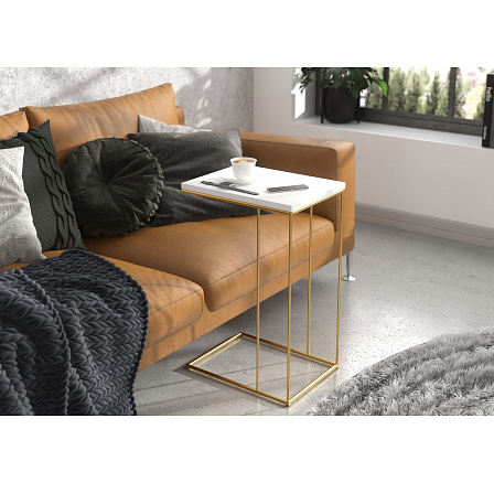 DRU Segédasztal Arany+Fehér