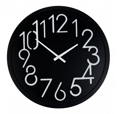 Hodiny nástěnné - pr. 60 cm, MDF, černé