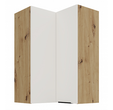 Felső sarokszekrény ARIA - 60x60 GN-90 2F (90°), Artisan tölgy/Crystal fehér AFM - (ANTI-Fingerprint) Felső sarokszekrény ARIA - 60x60 GN-90 2F (90°), Artisan tölgy/Crystal fehér AFM - (ANTI-Fingerprint)