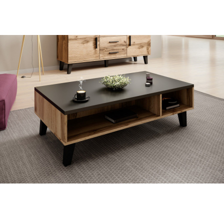 LOTTA ŁAWA 110 DĄB WOTAN/CZARNY