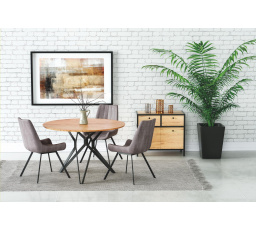 PIXEL 2 étkezőasztal, arany tölgy/fekete