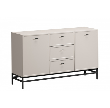 LORINI KOMODA 150 2D3SZ - cashmere / T-bar czarny / stelaż czarny