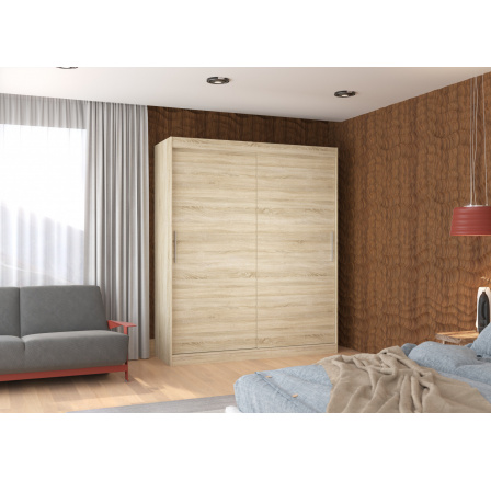 Tolóajtós szekrény LINCOLN 180 Sonoma+Sonoma