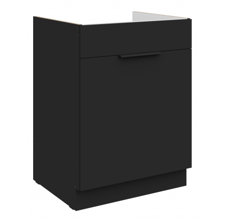 Dolní skřínka SIENA - 60 ZL 1S BB, Černá mat/Černá mat