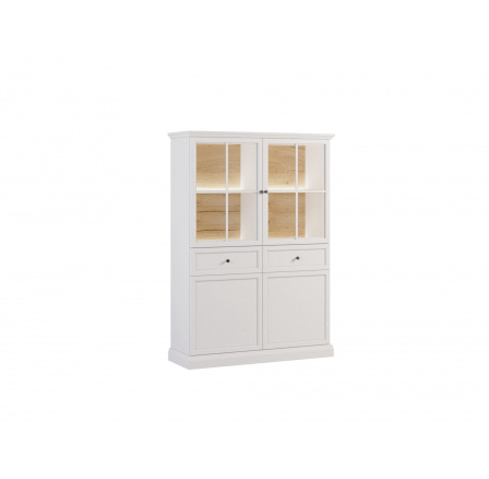 LUCCA W4D2S vitrin, Fehér LED világítással