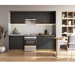 Konyhai szekrénysor DARIA 240, Craft Tölgy/Antracit
