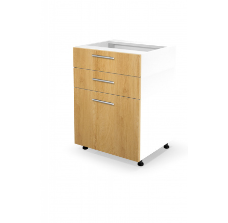 Alsó szekrény fiókokkal VENTO D3S-60/82, mézdió