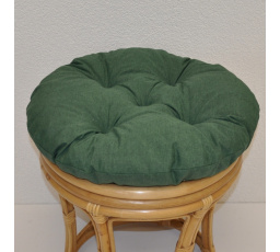 Polstr na ratanovou taburetku průměr 40 cm - tmavě zelený melír