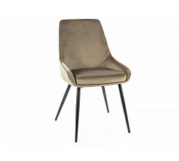 Étkezőszék COBE VELVET, olíva Bluvel 77/fekete matt
