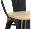 Paris Wood szék fekete természetes fenyő