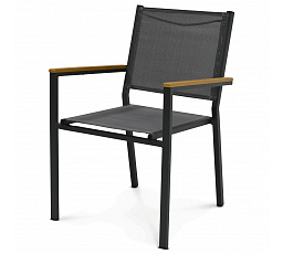 Kerti szék, fém, hálós, szürke, AZC-L1303 GREY