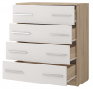 OMEGA III - 02 komód, Sonoma Tölgy/Fehér