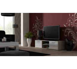 Tv komoda SOHO 140, Dub sonoma/bílý lesk