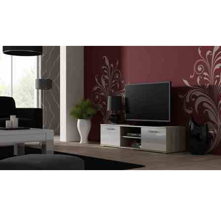 Tv komoda SOHO 140, Dub sonoma/bílý lesk Tv komoda SOHO 140, Dub sonoma/bílý lesk