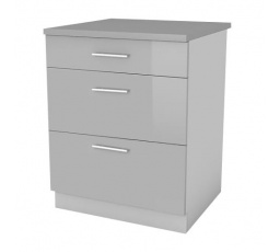 Kuchyňská skříňka Femme SZ60 3SZ, šedý lesk