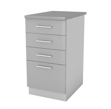 Kuchyňská skříňka Femme SZ40 4SZ, šedý lesk