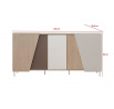 VISTE komoda 5D jodaełka scandi/trufla/toupe/bialy HG