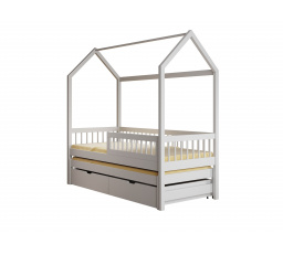 Artes Házikó Ágy matraccal Fehér+Fehér