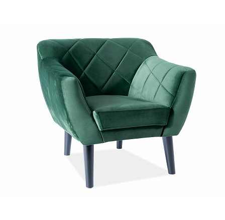 KARO 1 Velvet fotel, zöld Bluvel 78/wenge KARO 1 Velvet fotel, zöld Bluvel 78/wenge