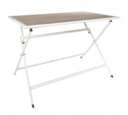 Barcelona asztal fa hatással, fém 110x70