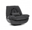 Polohovací křeslo, elektrické zabudované ovládání, šedá, látka, TV-7089 GREY2