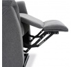 Polohovací křeslo, elektrické zabudované ovládání, šedá, látka, TV-929 GREY2