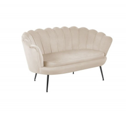 Sofa SF1-FXJG bársonyos bézs, fekete lábak