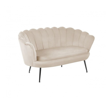 Sofa SF1-FXJG bársonyos bézs, fekete lábak