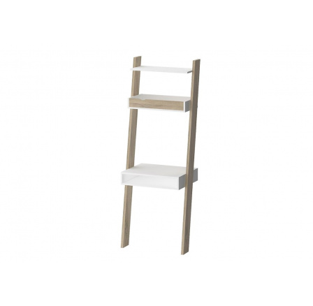 Regál RETRO 389, Bílá/Dub