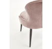 Étkezőszék K366 Velvet, Bézs Bluvel 40/Fekete