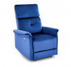 SEMIR dönthető fotel USB-vel, Sötétkék