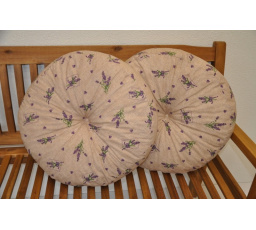 Polštář kulatý velký levandule set 2 kusy