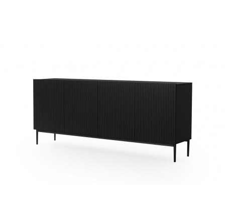 Komoda Nicole 200, matná černá / černá
