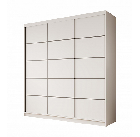 Tolóajtós szekrény Greta 200 Fehér+Fehér