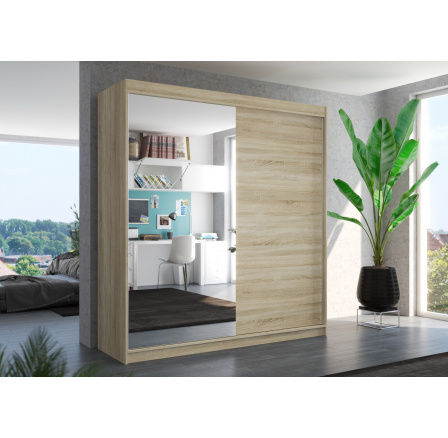 Tolóajtós szekrény tükörrel DELLA 200 Sonoma+Sonoma