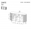 ZANTE komód - ZA3, Kasmiír