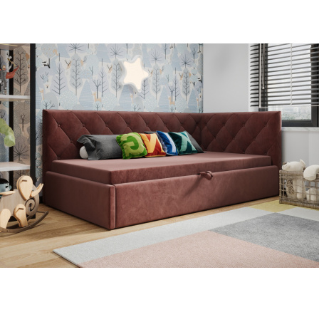 ŁÓŻKO ELZA - Odcienie różu- T63 , Strona prawa