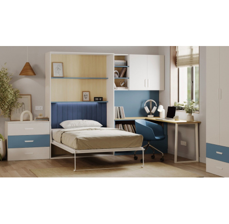 Sklápěcí postel FLEXI LUMIK Kašmír Modrá