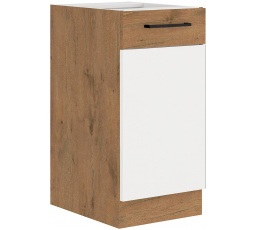 Dolní skřínka VEGAS - 40 D 1F BB, Dub Lancelot / Bílý lesk