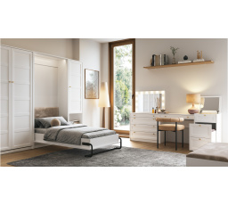 Összecsukható ágy REL PT140, Fehér/Arany