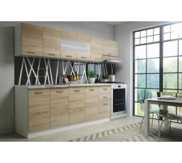 PERLA 260 - KONYHA - SONOMA/FEHÉR (12db=1készlet)