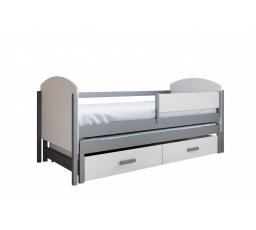 Gyerekágy 2 személyre Olen 180x80 matraccal Fehér+Szürke