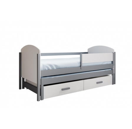 Gyerekágy 2 személyre Olen 180x80 matraccal Fehér+Szürke