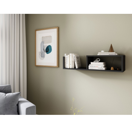 Vellia 80 Black Shelf Czarny 80x20 Not applicable