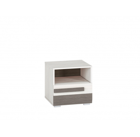 BLANCO 18 sosna śnieżna/MDF new grey - szafka nocna