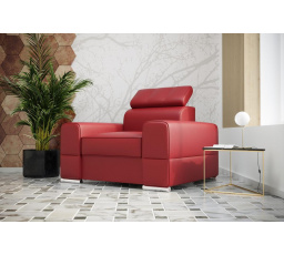 FOTEL ROYAL SKÓRA NATURALNA - Skóra czerwona