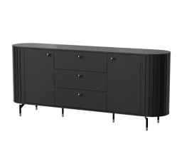 ZANTE 2D3S komód - ZA4, Matt fekete