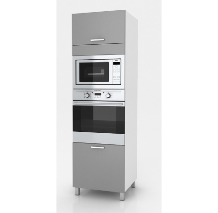 Vysoká kuchyňská skříňka Natanya SP šedý lesk