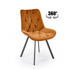 Forgó étkezőszék K519, Fahéj/Fekete