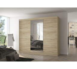 Tolóajtós szekrény tükörrel DENIS 250 Sonoma+Sonoma